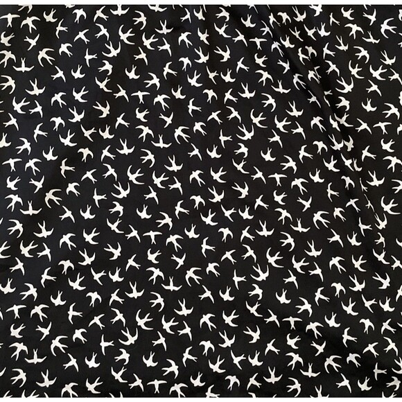 Tua Cami Tank L Black White Flying Birds Flowy‎ Tunic Style Bohemian Chic Silky - Picture 3 of 7